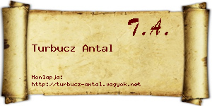 Turbucz Antal névjegykártya